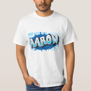 Aaron Your Graffiti Namn Background Brick Wall T-S T Shirt