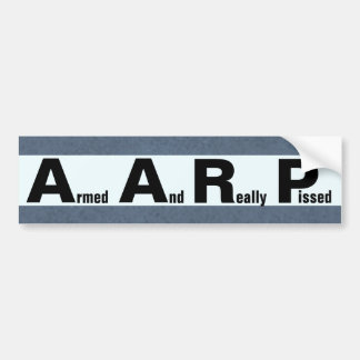 AARP betyder BEVÄPNAT OCH EGENTLIGEN FÖRBANNAT Bildekal