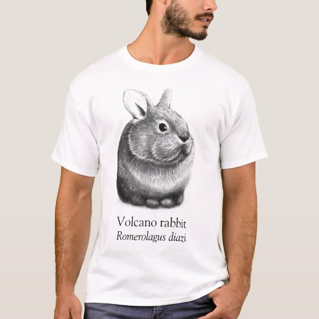 Aart Volcano Rabbit White T Shirt (Framsida)
