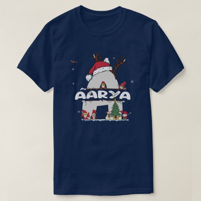 Aarya Christmasw Aarya Name for funny Xmas  T Shirt (Design framsida)