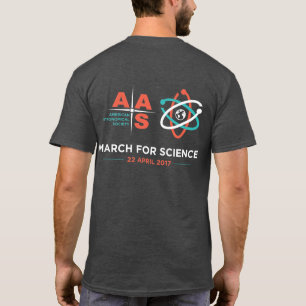 AAS + Mars för vetenskap; Omvänt kolgrått Tee Shirt