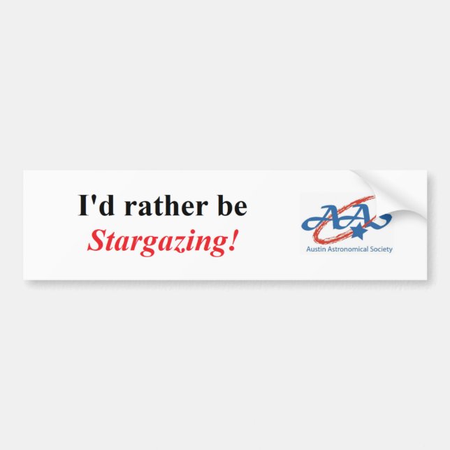 AAS Stargazing Bumper Sticker Bildekal (Framsidan)
