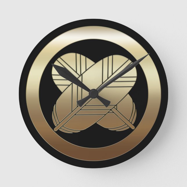 Aasano kamon familjeklockklocka rund klocka (Framsida)