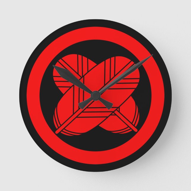 Aasano kamon familjeklockklocka rund klocka (Framsida)