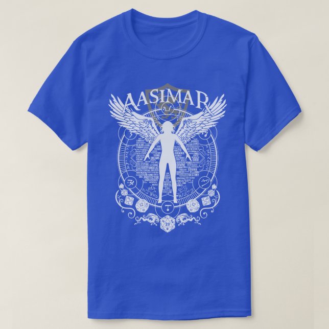 Aasimar White T Shirt (Design framsida)