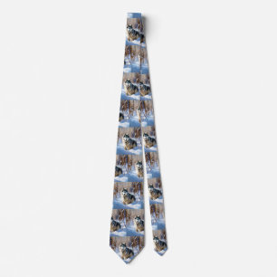 Aaskan Malamute Låt det snöa jul Slips