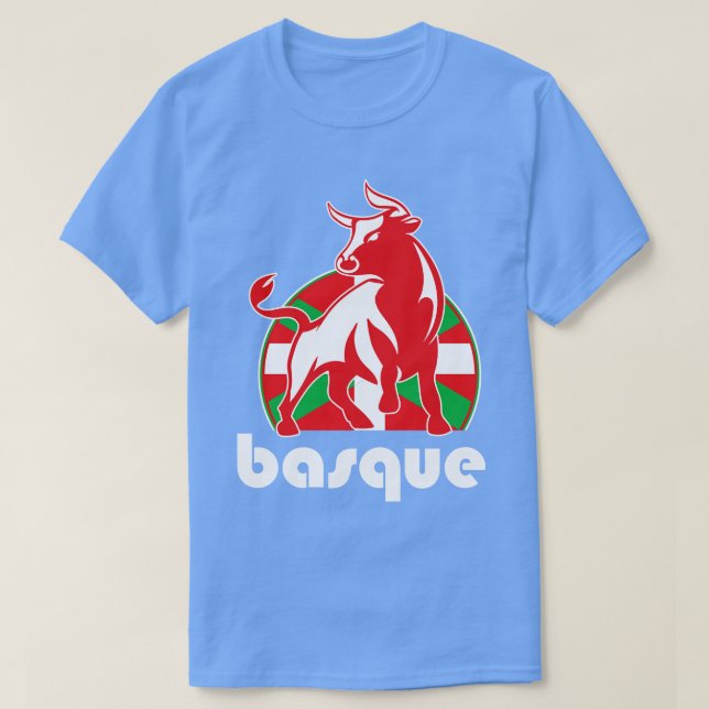 Aatxe Baskien Bulls baskiska tryck Baskiska Pridet T Shirt (Design framsida)