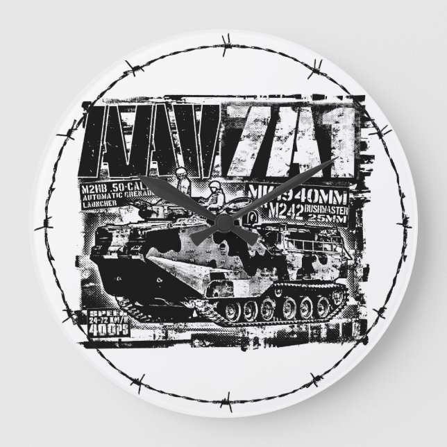 AAV-7A1 stort lås akrylväggslås Stor Klocka (Framsida)