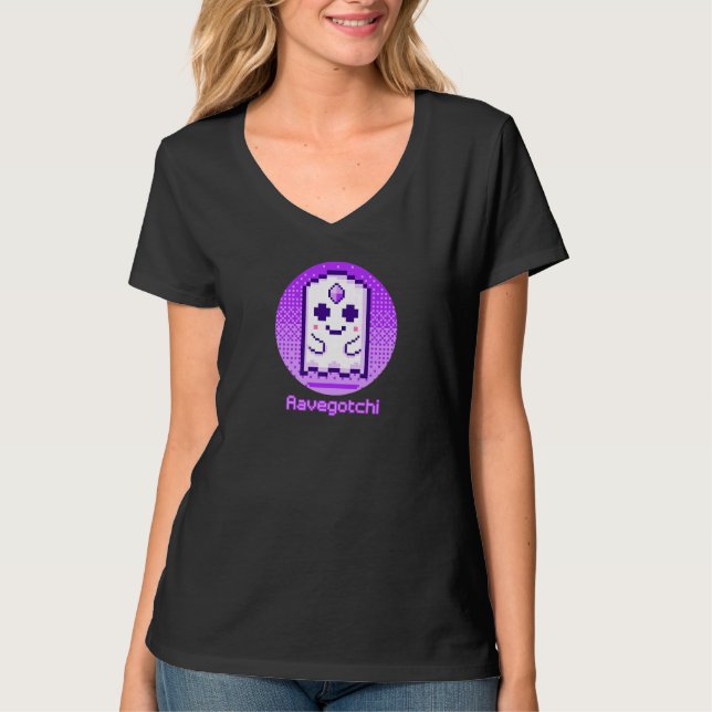 Aavegotchi GHST  Aave krypto NFT icke-fungibel tok T Shirt (Framsida)