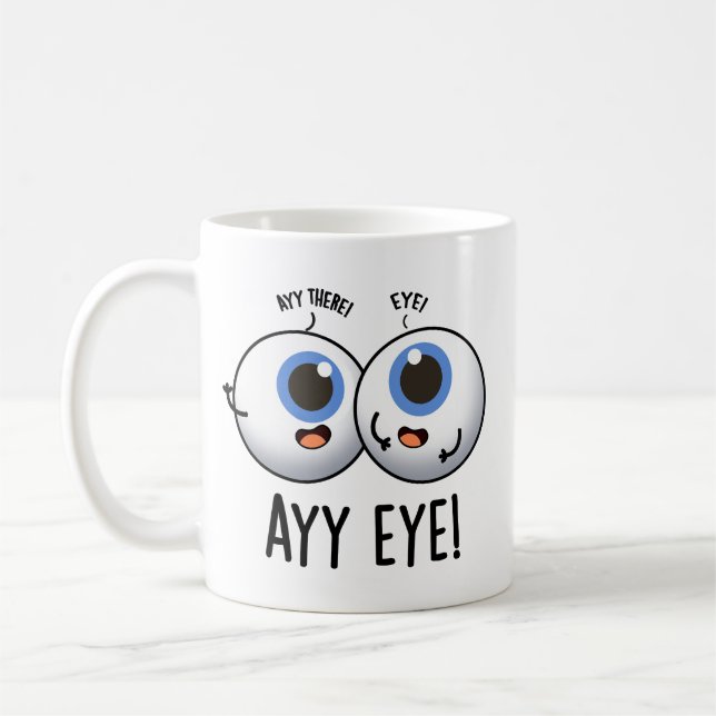 Aay Eye Rolig AI Puns  Kaffemugg (Vänster)