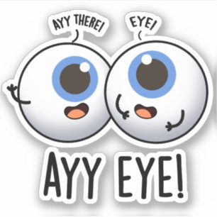 Aay Eye Rolig AI Puns Klistermärken