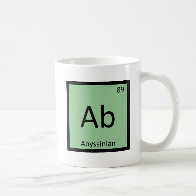 Ab - Abessinsk kemi periodiska systemet element Kaffemugg (Höger)