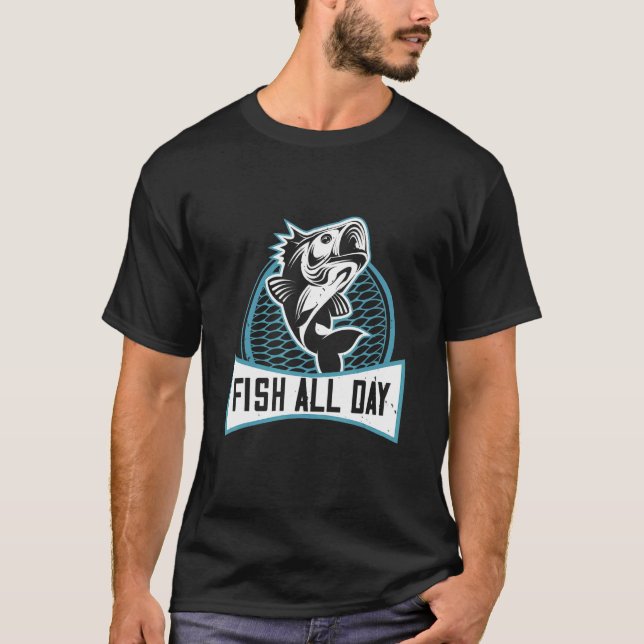 Ab Aborre Fiske Design Hela Dagen T Shirt (Framsida)