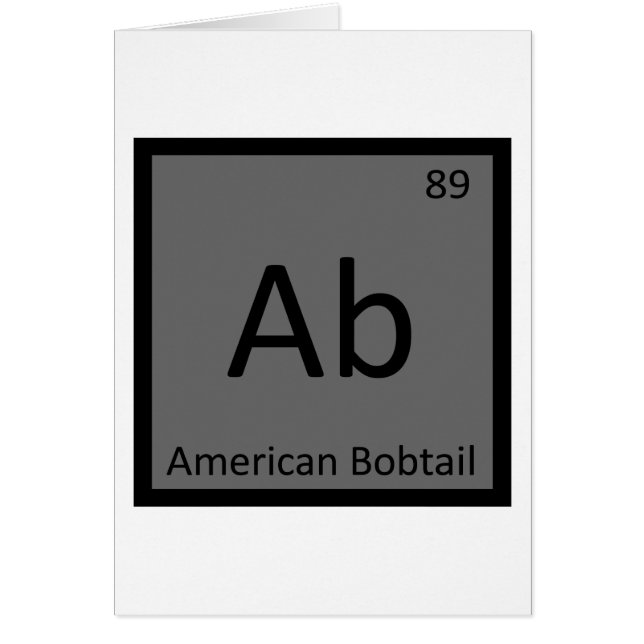 Ab - American Bobtail Kemi Periodiska Systemet Hälsningskort (Framsidan)