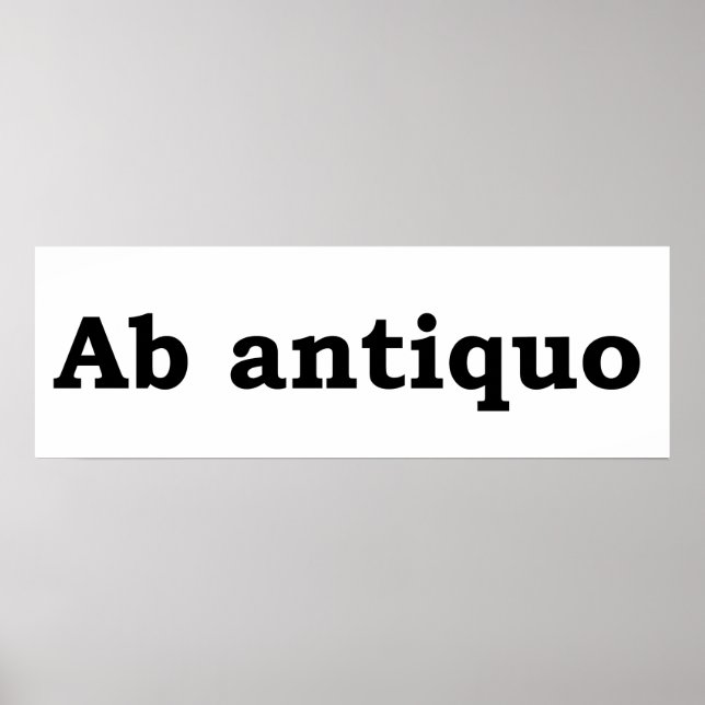 Ab antiquo poster (Framsidan)