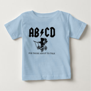 AB/CD-, för de omkring som talar AC-/DCbabyen Tee Shirt