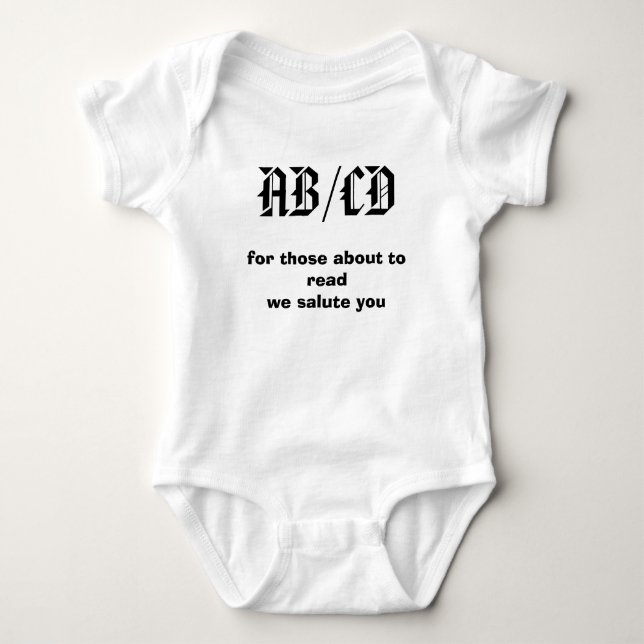 AB/CD för de omkring till readwehonnören dig T-shirt (Framsida)