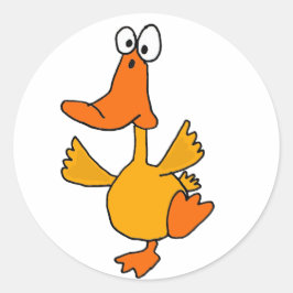 AB- Dancing Anka Tecknad Stickers Runt Klistermärke