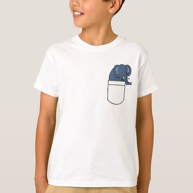 AB-Elephant i Pocket Shirt T Shirt (Framsida)