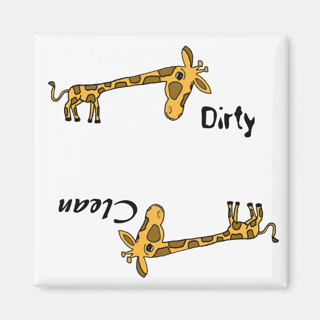 AB- Funny Giraffe Dishwasher Magnet (Framsidan)