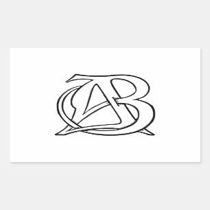 Ab-Monogram Rektangulärt Klistermärke