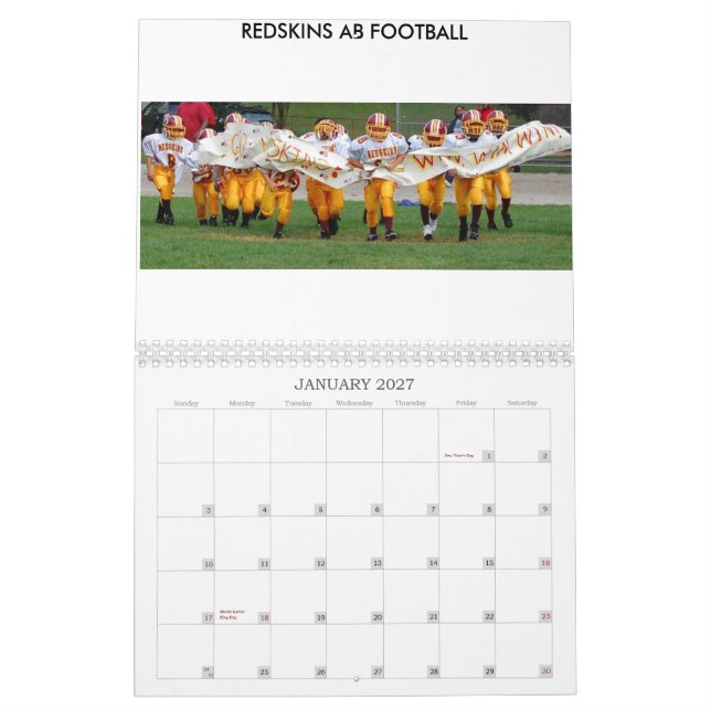 Ab-Redskinsfotboll Kalender (Jan 2027)