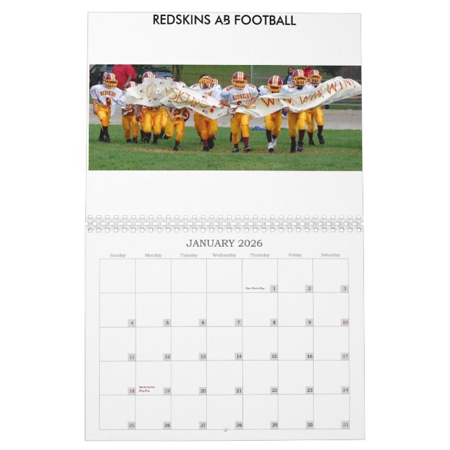 Ab-Redskinsfotboll Kalender (Jan 2026)