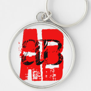 AB - Runda nyckelkedjor av blodtyp Rund Silverfärgad Nyckelring