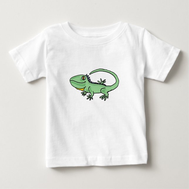 AB- Tecknad Iguana Baby Outfit T Shirt (Framsida)