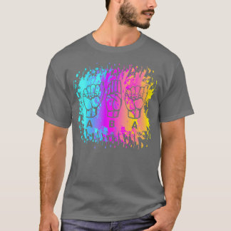 aba asl paint splatter t shirt