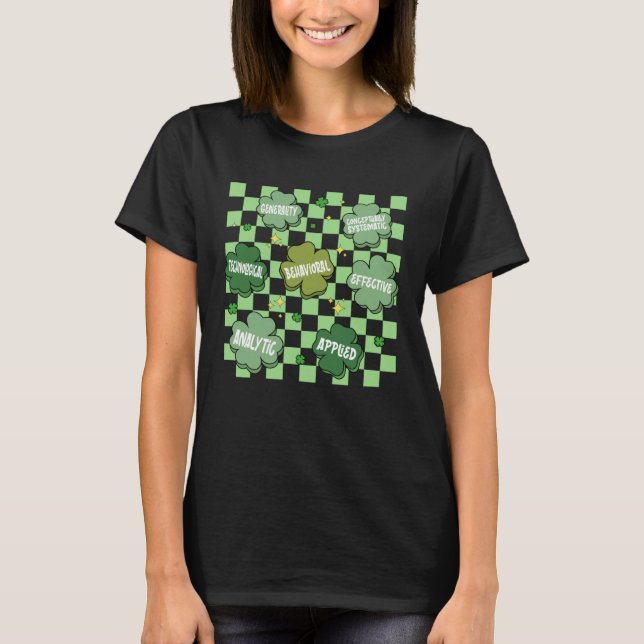 ABA Behavior Analyst St Patrick'Day Technician T Shirt (Framsida)
