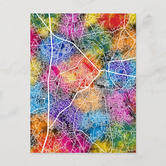 Aba Nigeria City Karta Vykort (Framsida)