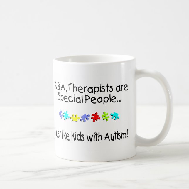 Aba-terapeuter är speciellt folk precis något kaffemugg (Höger)