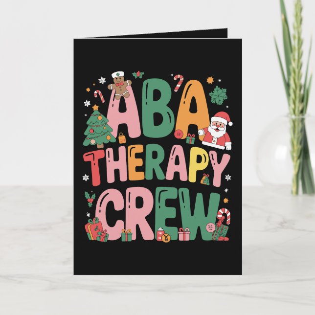 ABA Terapi Crew Jul Pepparkakor Tomte Jul Kort (Framsida)