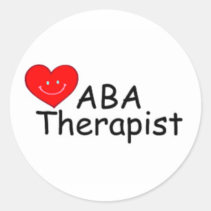 ABA-terapi (hjärta) Runt Klistermärke