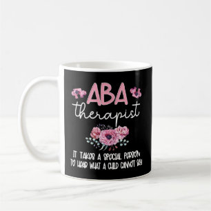 Aba terapibehandlare Flower Applied Behavior Analy Kaffemugg