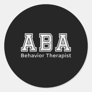 Aba Therapist Behavior Therapy Autism Lärare Runt Klistermärke