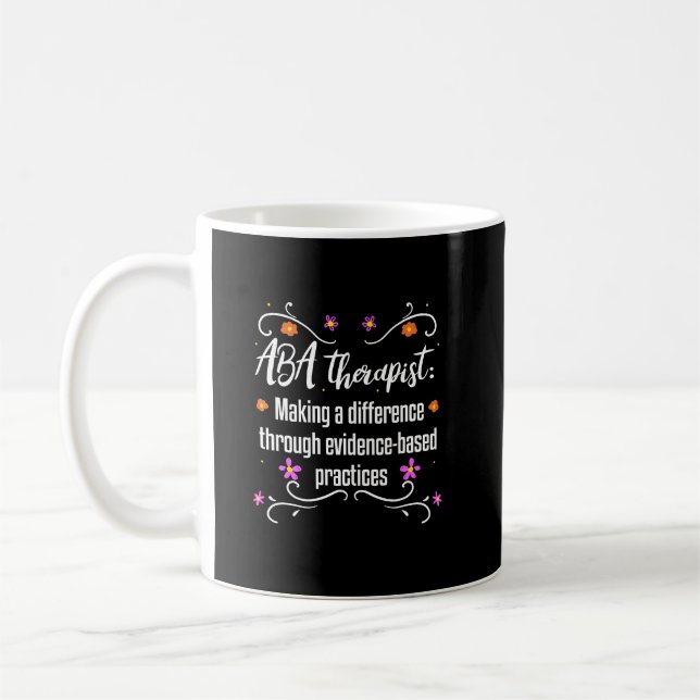ABA Therapist Gift Behavior Analyst Autism Kaffemugg (Vänster)