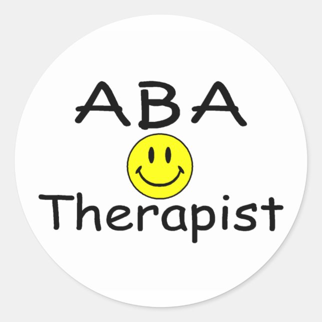ABA Therapist Runt Klistermärke (Framsida)