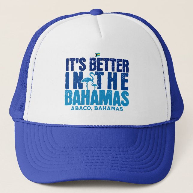 Abaco Bahamas Souvenir Gift: Det är bättre Keps (Framsida)