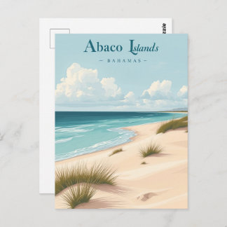 Abaco Islands, Bahamas – Coastal Dunes Vintage Vykort