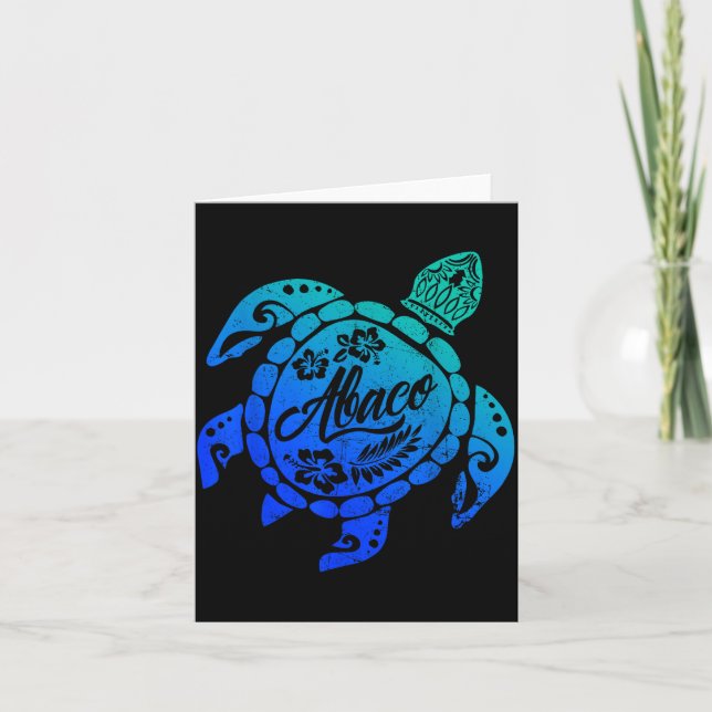 Abaco Tribal Sea Turtle Bahamas Beach Vacation  Kort (Framsida)