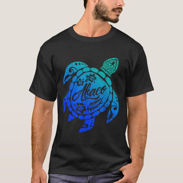 Abaco Tribal Sea Turtle Bahamas Beach Vacation  T Shirt (Framsida)
