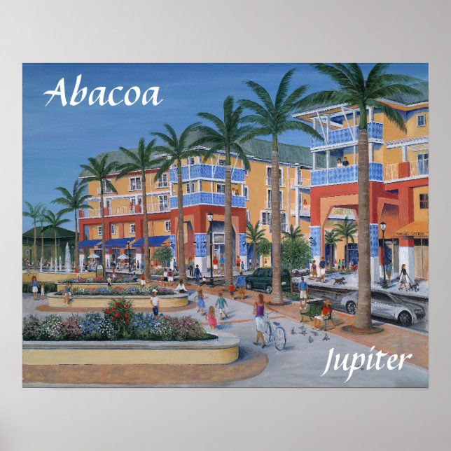 Abacoa Jupiter Town Center Poster (Framsidan)