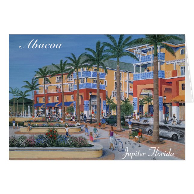 Abacoa Town Centre Jupiter Florida OBS Kort (Framsidan Horizontal)