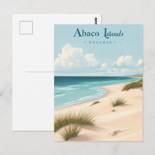 Abacoöarna, Bahamas – Kustdyner Vintage Vykort