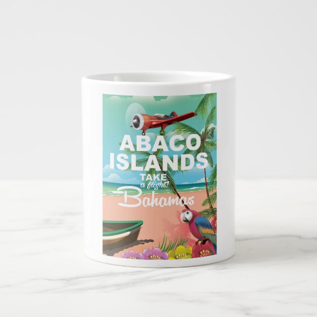 Abacoöarnas semesteraffisch jumbo mugg (Framsidan)