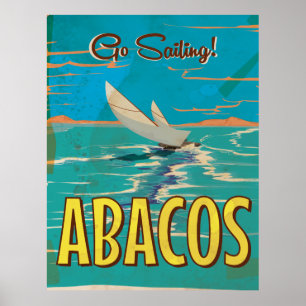 Abacosöarna vintage resor poster