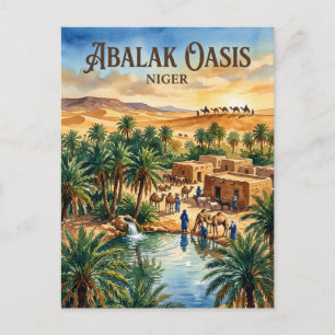 Abalak-oasen Niger Vykort