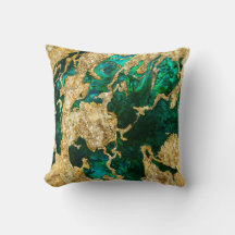 Abalone Grönt och Guld Cement Mixed Media abstrakt